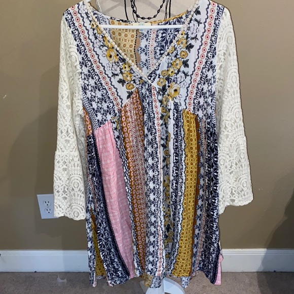 Kori Dresses & Skirts - Kori America Bohemian Top Sz L